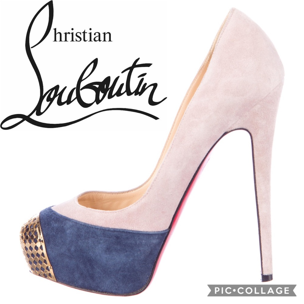 LOUBOUTINS-Maggie 140 Veau Velours/Chain
